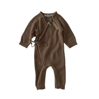 Susukoshi | Merino Wool Baby Romper - Mocha